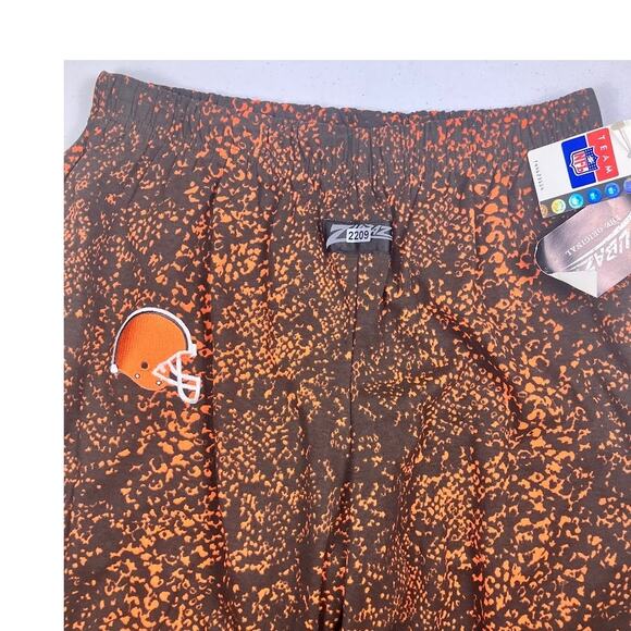 Zubaz CLEVELAND BROWNS Snakeskin Print Pants Size L Vintage 90s Deadstock NWT - Picture 2 of 8